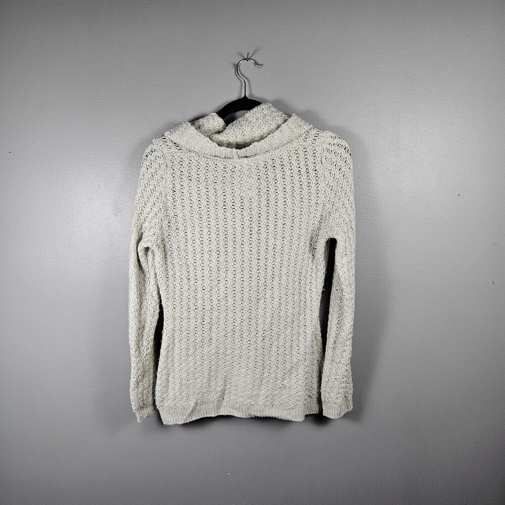 Banana Republic Sweater Women's Size S Light Grey‎ Wool Alpaca Blend Cowl Neck - Picture 2 of 8
